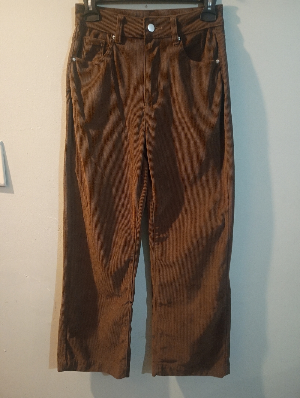Men's Brown Corduroy Pants - Classic Straight Fit